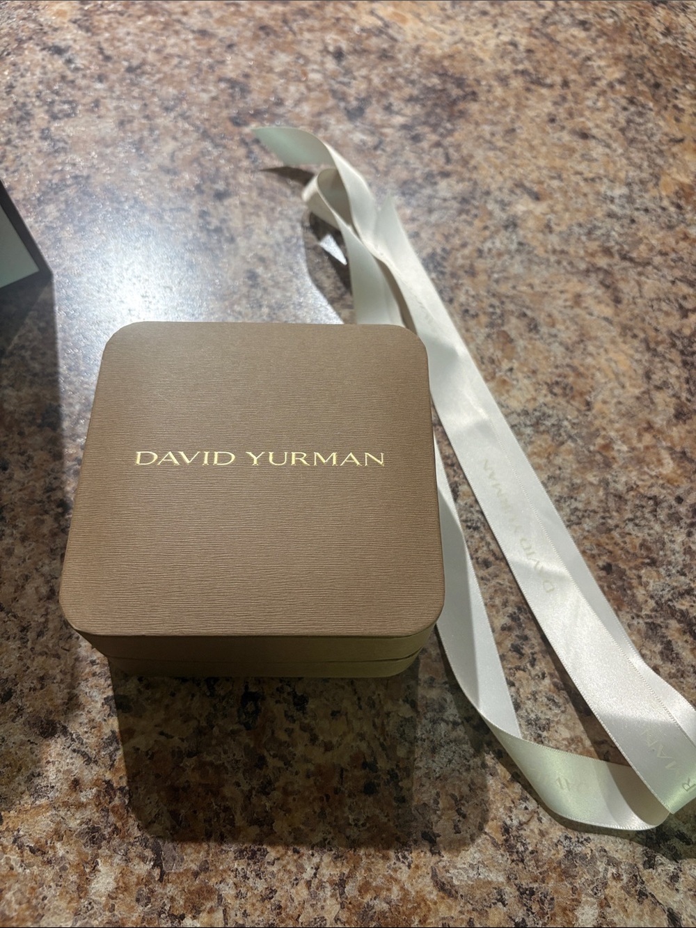 David Yurman Brown Box with Cream Ribbon